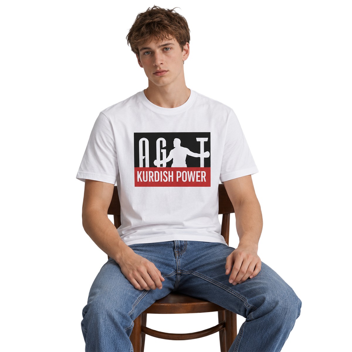 Agit Kabayel - "Kurdish Power" Shirt [white]
