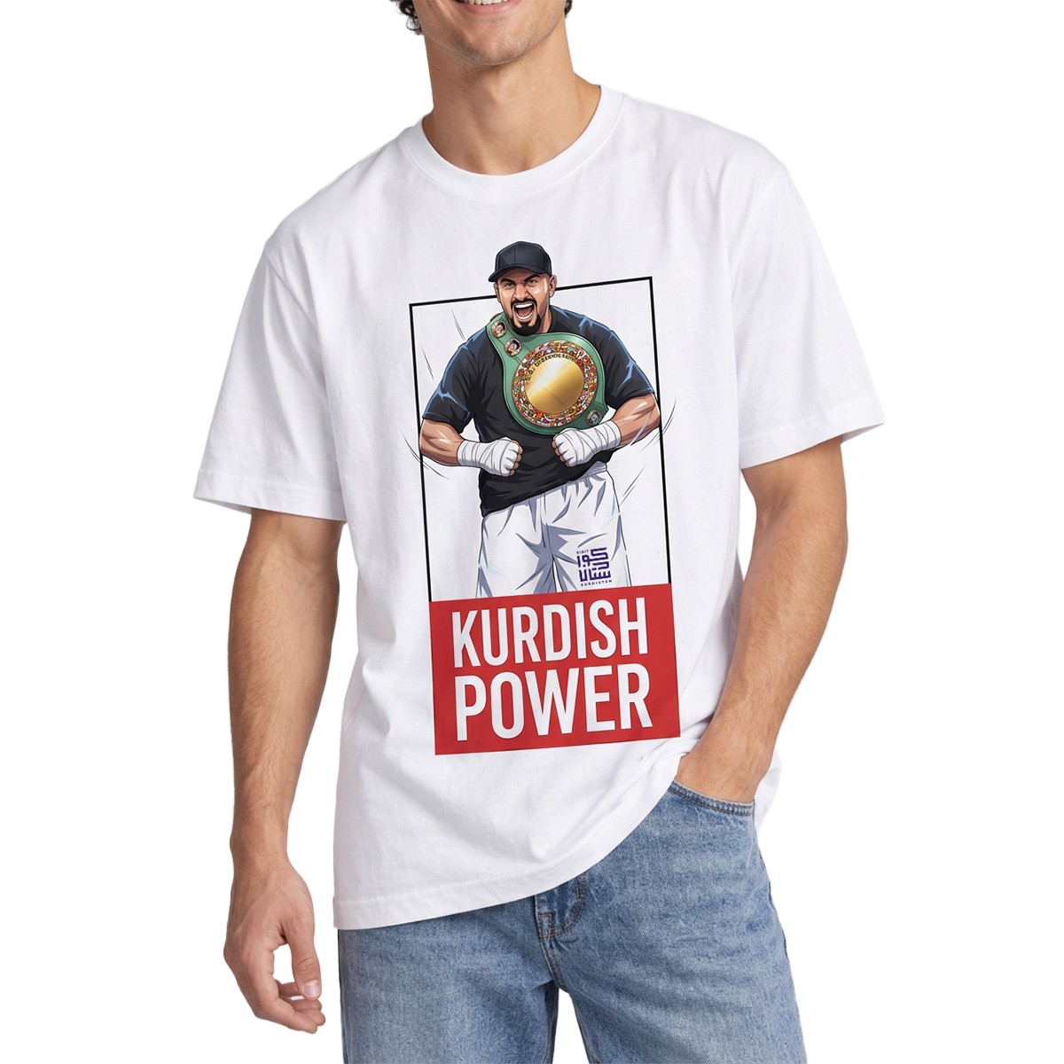 Agit Kabayel - "Kurdish Power" Comic Shirt [white]