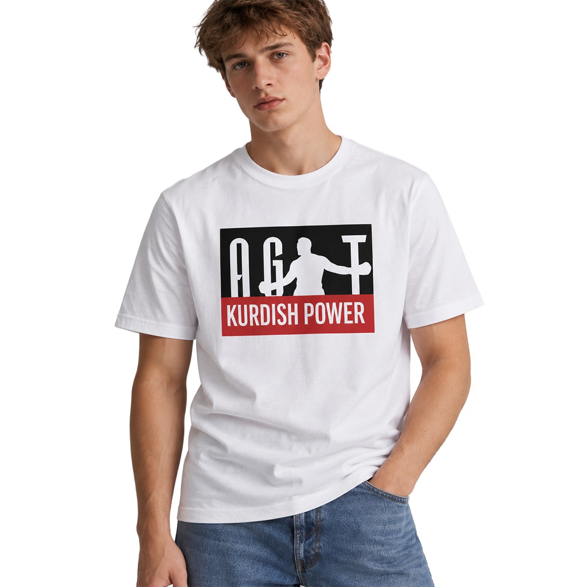 Agit Kabayel - "Kurdish Power" Shirt [white]